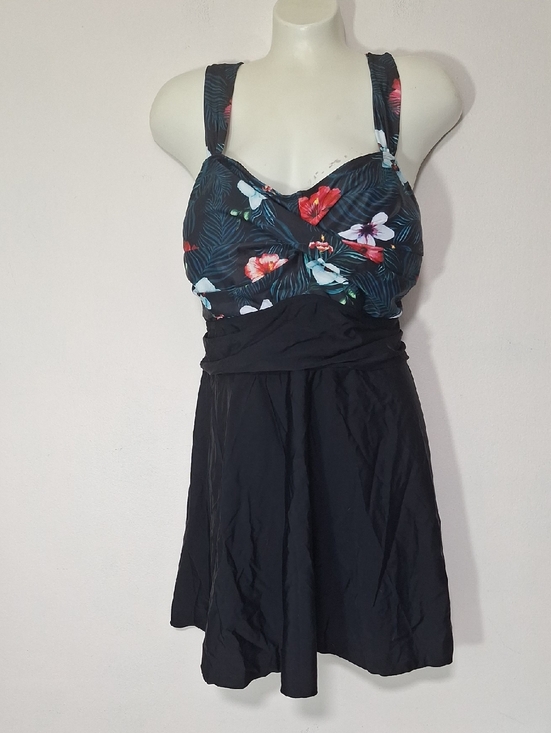 Aqua Eve Other - Aqua Eve Black Floral Women’s Swim Dress And Swim Shorts- Tropical Print